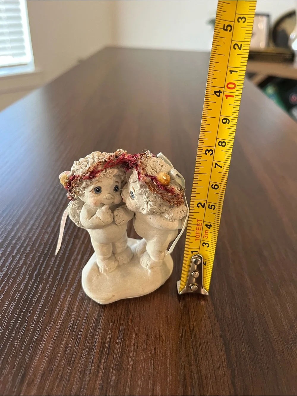 Dreamsicle Romantic Cherub Couple Figurine - White
